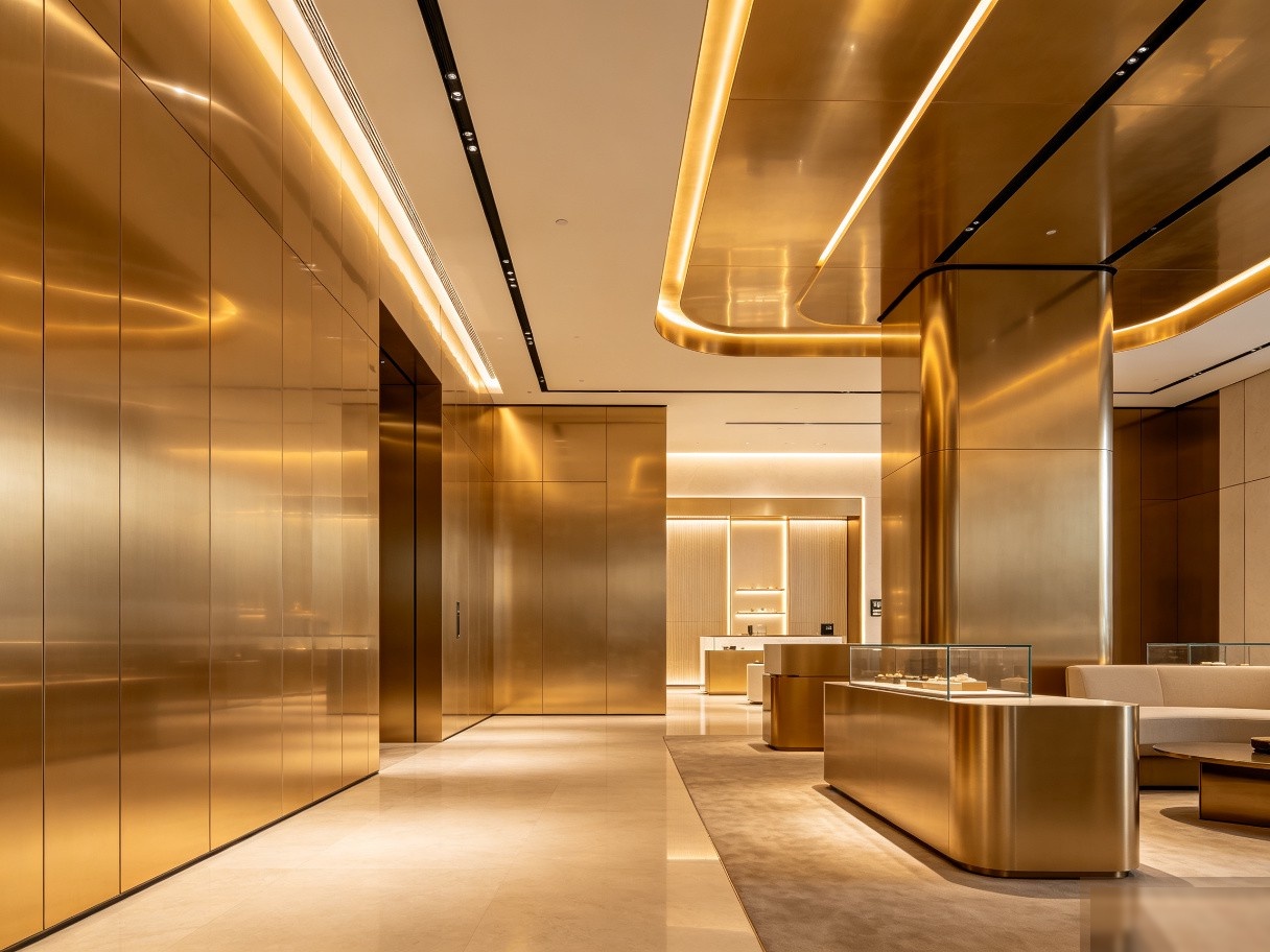 Anodized aluminum interior decoration