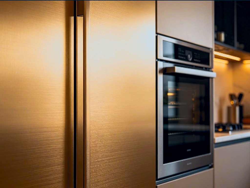 Premium appliance panels with anodized aluminum finish